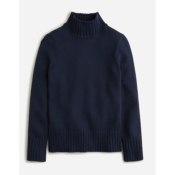 NWT J. Crew Turtleneck Sweater S Navy Blue BV362 J.Crew Chunky Knit - Picture 4 of 5